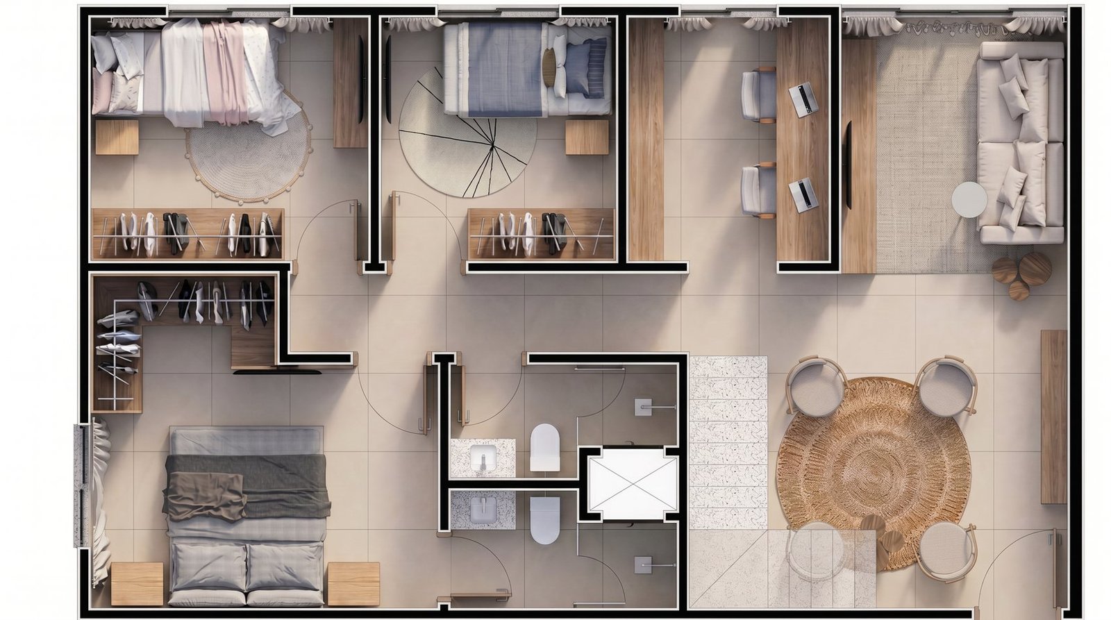 Cobertura duplex — pavimento íntimo